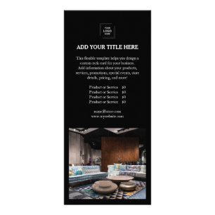 Modern Black Photo Business Advertising Rack  Card