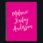 Modern Black Pink Personalised Monogram Name  Notebook<br><div class="desc">The Modern Black Pink Personalised Monogram and Name Notebook is a sophisticated choice for organising your thoughts and ideas. Featuring a sleek black and pink design with your personalised monogram, this notebook is perfect for both professional and personal use. If you have any specific design elements or customisation preferences in...</div>