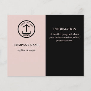 Modern Black Pink Promotional Business Logo Flyer