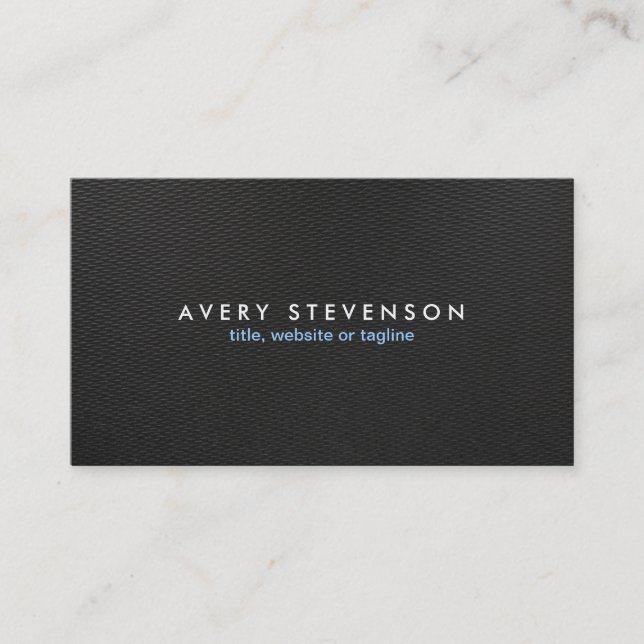 Modern Black Plain  & Simple Elegant Professional Business Card (Front)
