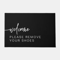 Modern Black Please Remove Your Shoes