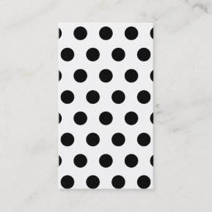 Modern Black Polka Dots Initial Template Business Card