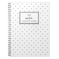 Modern Black Polka Dots Pattern Personalised