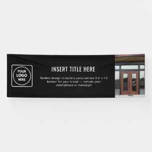 Modern Black Professional Business Logo Display Banner