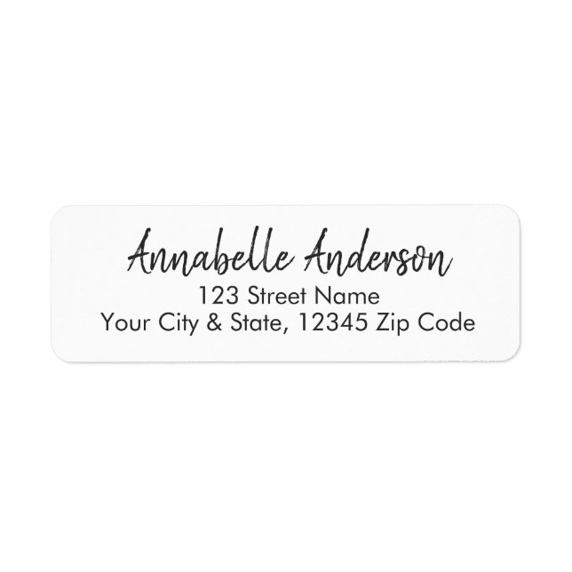 Modern Black Professional Simple Basic Script Name (Front)