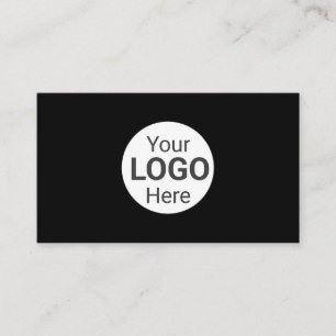 Modern black  qr code and business logo card