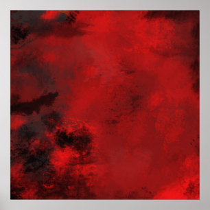Modern Black & Red Abstract - Creative & Artistic Poster
