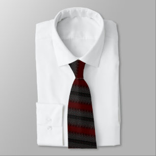 Modern Black Red Neck Tie