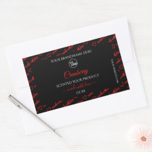 Modern Black Red Word Cloud Product Labels Logo