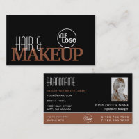 Modern Black Reddish Brown with Logo and Photo