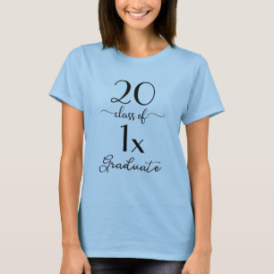 Modern Black Script Class Of Year Graduate T-Shirt