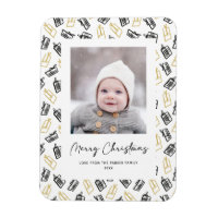 Modern Black Script Cute Gold Black Gifts Pattern 