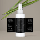 Modern Black Script Room Spray Bottle Wrapper<br><div class="desc">Elevate your product packaging with this minimalist spray bottle wrap around label design (3.75" L x 2" H), featuring trendy script fonts and a simple layout. This fully editable black and white wrapper product label is great for 2 OZ / 50ml room spray or linen spray bottles but please verify...</div>