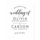 Modern Black Script Wedding Welcome