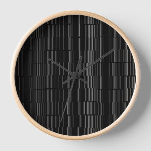  Modern Black Silver White Clock