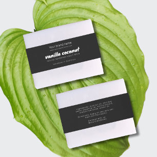 Modern black soap packaging ingredients wrap label invitation belly band