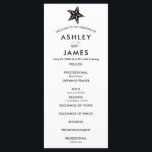 Modern Black Starfish Wedding Program for Ceremony Programme<br><div class="desc">This modern starfish wedding program is perfect for a beach or tropical themed ceremony. It is fully customisable. To add or remove sections,  change colour of text/background,  or adjust spacing,  click "customise further."  Matching items available.</div>