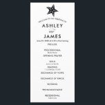 Modern Black Starfish Wedding Program for Ceremony Programme<br><div class="desc">This modern starfish wedding program is perfect for a beach or tropical themed ceremony. It is fully customisable. To add or remove sections,  change colour of text/background,  or adjust spacing,  click "customise further."  Matching items available.</div>