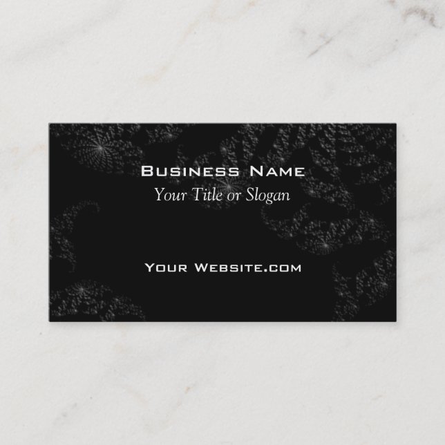 Modern Black Starry Night Design Business Card (Front)