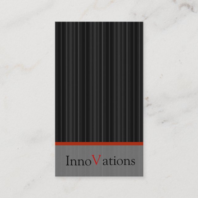 Modern Black Stripe Business Card (Front)