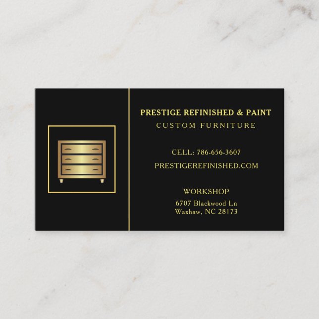 Modern black stylish professional business card (Front)