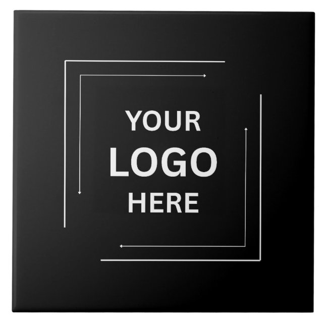 Modern Black Stylish Professional Custom Business  Tile (Front)
