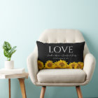 modern black sunflower Wedding Throw