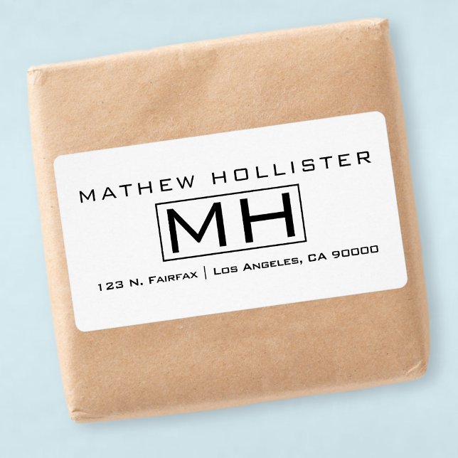 Modern Black Text on White Professional Monogram (Creator Uploaded)