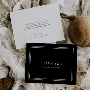 Modern Black Thank You Card / AVERY Suite