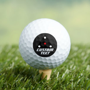 Modern Black Triangle UFO with Your Name Golf Balls