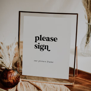 Modern Black Typography Alternative Guest Book