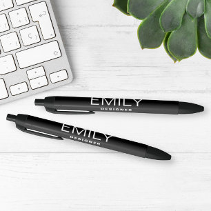 Modern Black Typography   Black Black Ink Pen