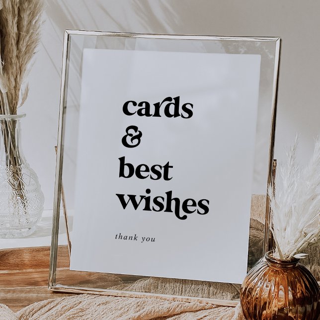 Modern Black Typography Cards and Best Wishes Sign (Modern Black Typography Cards and Best Wishes Sign)