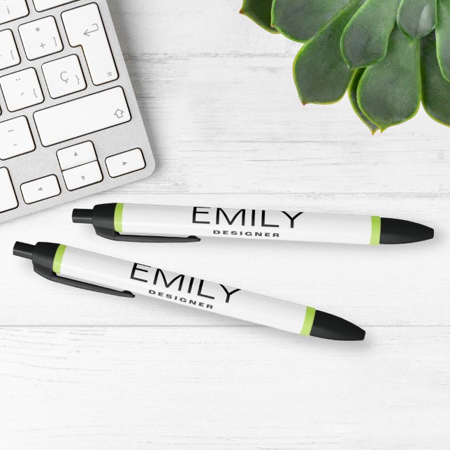 Modern Black Typography | Green Border Ink Pen (Creator Uploaded)