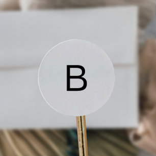 Modern Black Typography Monogram Envelope Seals