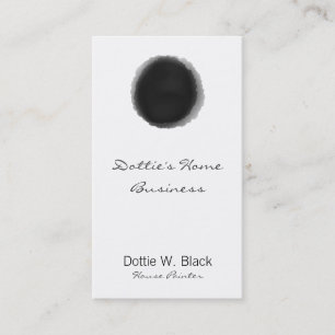 Modern Black Watercolor Dot Appointment Card