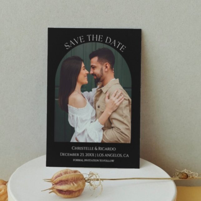  Modern black Wedding monogram Save The Date (Creator Uploaded)