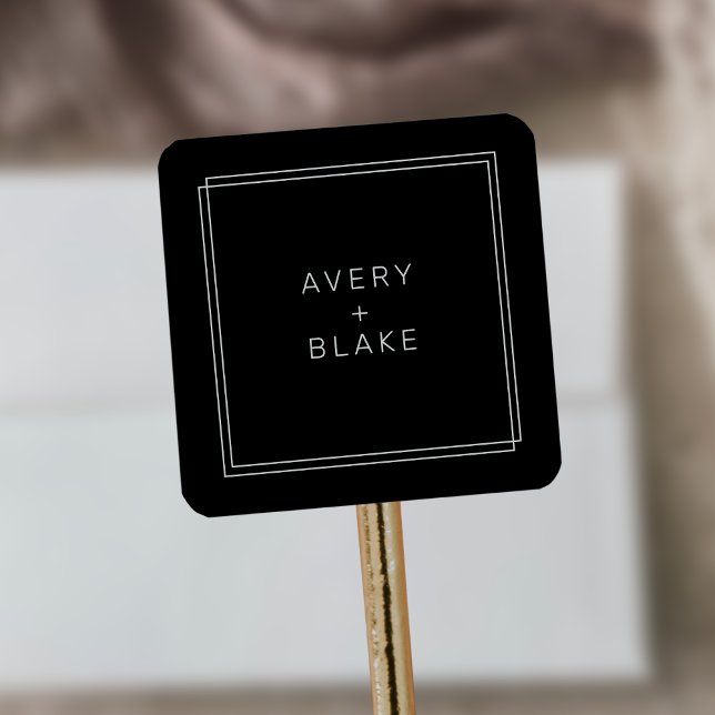Modern Black Wedding Stickers / AVERY Suite (Modern Black Wedding Stickers / AVERY Suite)