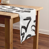 Modern Black White Abstract Graffiti Brushstrokes