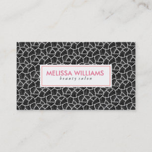 Modern Black & White Abstract Pattern Business Card