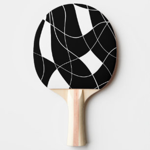 modern Black &white abstract pattern Ping Pong Paddle
