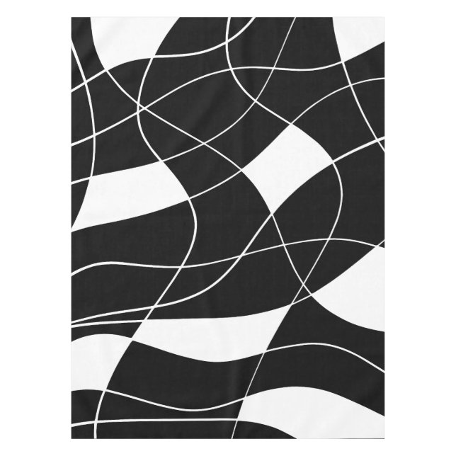 modern Black &white abstract pattern  Tablecloth (Front)
