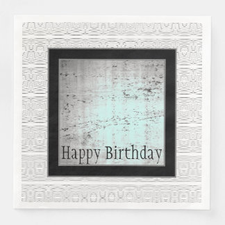 Modern Black White And Grey Napkin