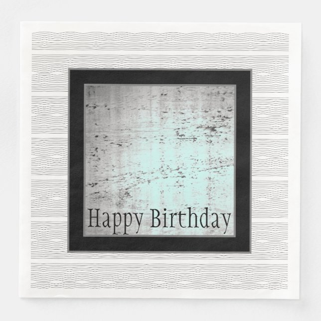 Modern Black White And Grey Napkin (Front)