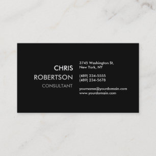 Modern Black White Attractive Business Card