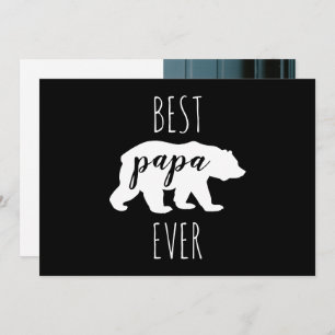 Modern Black & White Best Papa Bear Ever Card