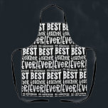 Modern black white best teacher typography gift apron<br><div class="desc">Modern black and white best teacher typography gift. Available in a selection of colours.</div>