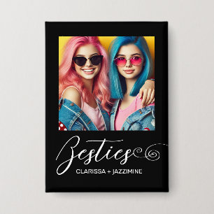 /Modern Black White Bestie Photo Personalised