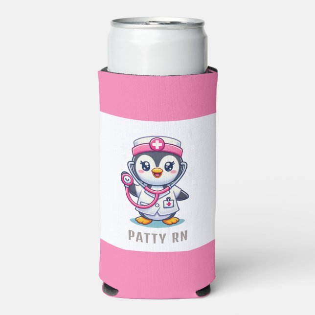 Modern Black White Bestie Photo Personalised Seltzer Can Cooler (Seltzer Front)