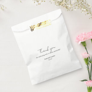 Modern Black White Bridal Shower Favour Bags